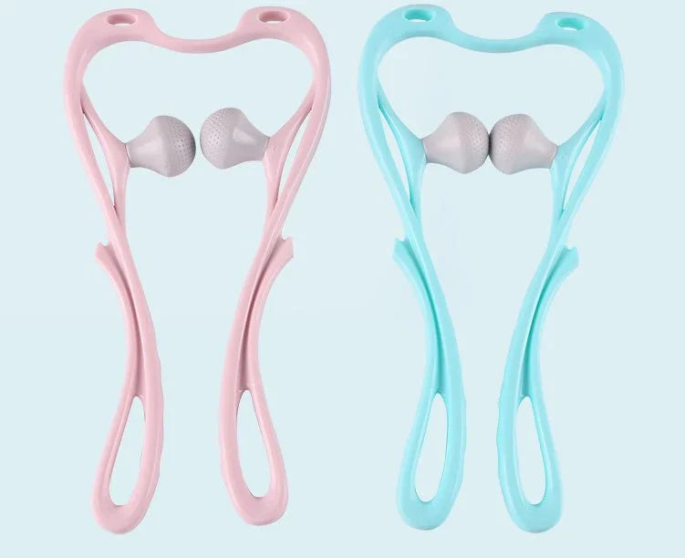Neck Massager High Quality Multi-function Manual Relaxed Cervical Massager Pressure Relieve Double Ball Pressing Meridian Massager